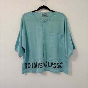 Vintage 80s Bugle Boy Summer Classic Button Front Shirt